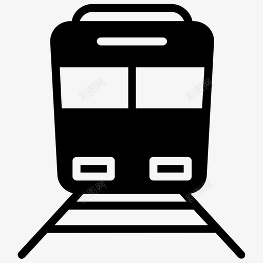 火车地铁电车图标svg_新图网 https://ixintu.com 地铁 旅行 火车 电车 运输 运输字形图标