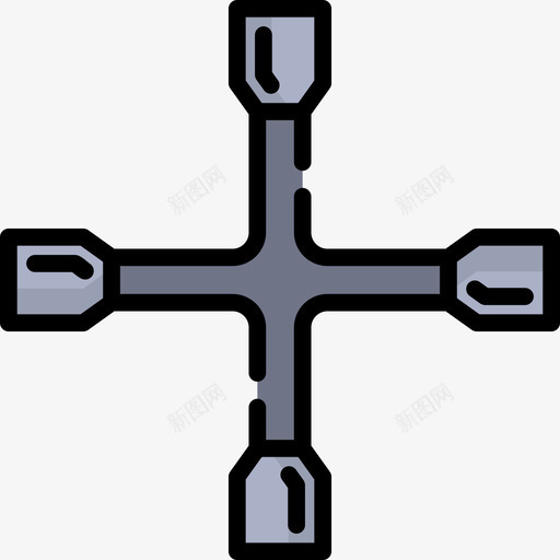 扳手机械元件3线性颜色图标svg_新图网 https://ixintu.com 扳手 机械元件3 线性颜色