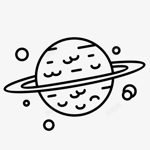 行星卫星太阳能图标svg_新图网 https://ixintu.com 卫星 太空 太阳能 系统 行星