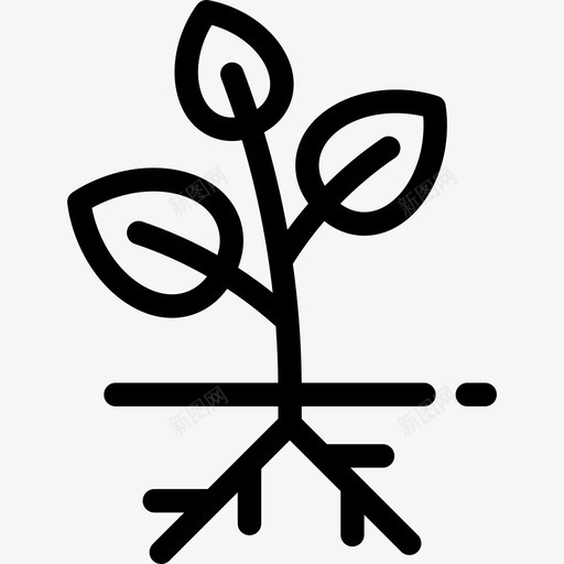 萌芽园艺7线性图标svg_新图网 https://ixintu.com 园艺7 线性 萌芽