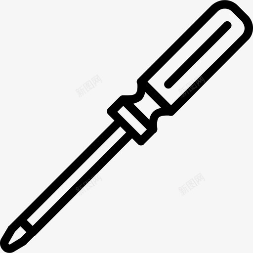 线状结构螺丝刀图标svg_新图网 https://ixintu.com 线状结构螺丝刀