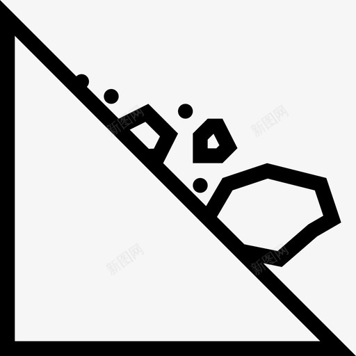 滑坡天气和保险2线性图标svg_新图网 https://ixintu.com 天气和保险2 滑坡 线性