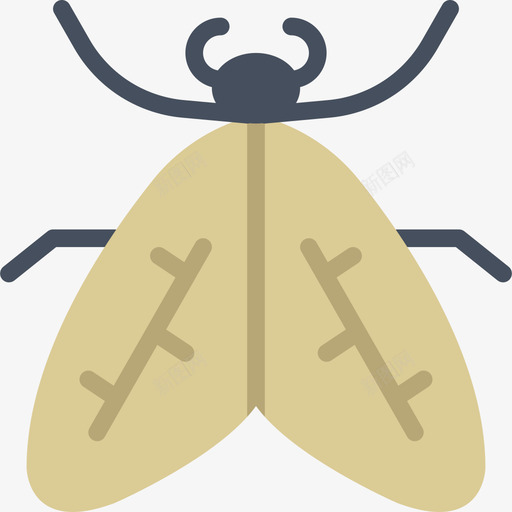 蛾子虫子扁虫图标svg_新图网 https://ixintu.com 扁虫 虫子 蛾子