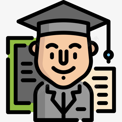 学生工作和职业3线性颜色图标svg_新图网 https://ixintu.com 学生 工作和职业3 线性颜色