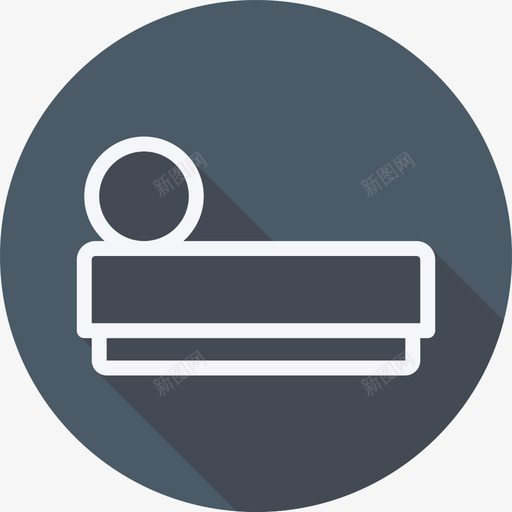 床家用电器和家具2圆形扁平图标svg_新图网 https://ixintu.com 圆形扁平 家用电器和家具2 床