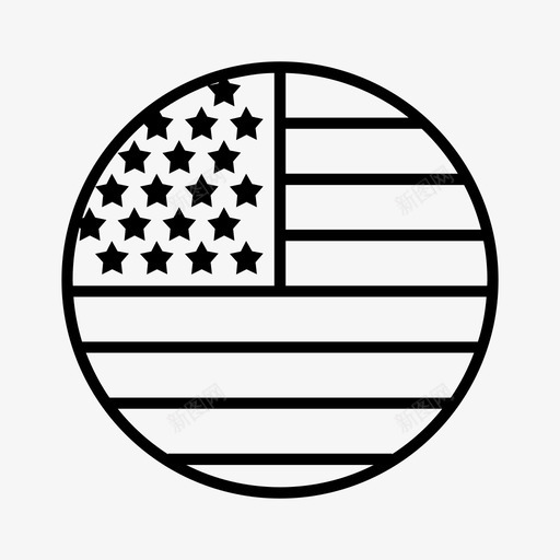 美国国旗美国徽章图标svg_新图网 https://ixintu.com 国家 徽章 美国 美国国旗