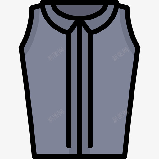 衬衫衣服23直线颜色图标svg_新图网 https://ixintu.com 直线颜色 衣服23 衬衫
