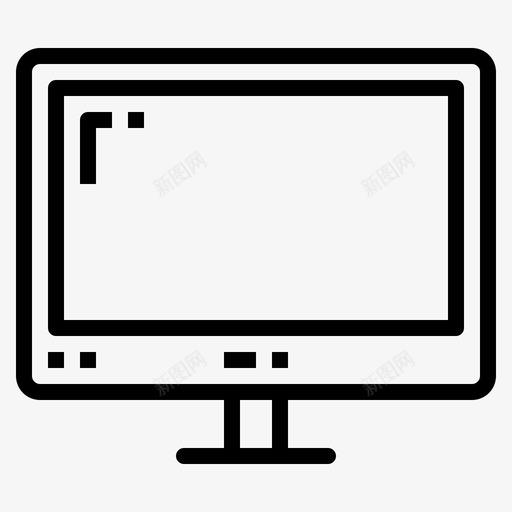 晨光屏幕电视图标svg_新图网 https://ixintu.com 屏幕 情人节 晨光 电子设备 电视