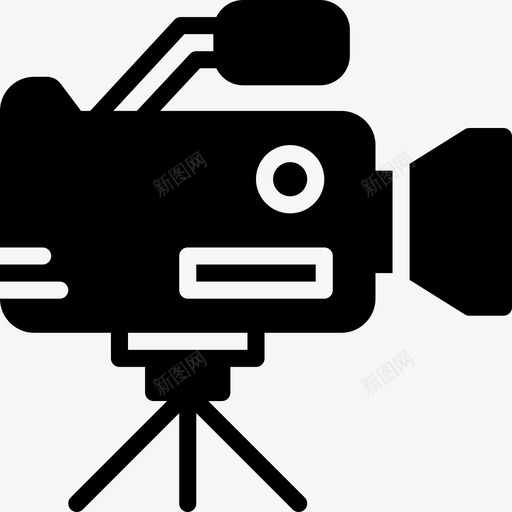 摄像机新闻媒体2填充图标svg_新图网 https://ixintu.com 填充 摄像机 新闻媒体2