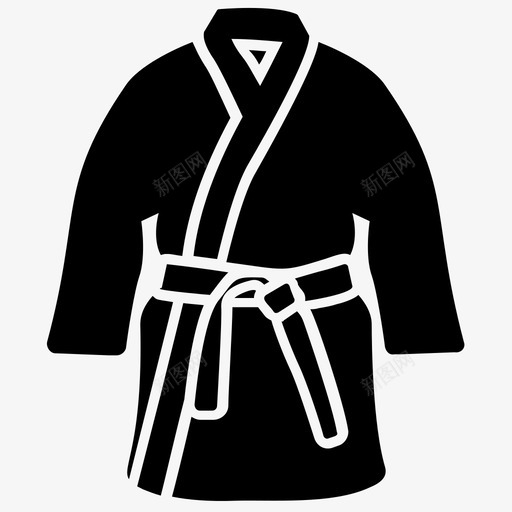 空手道gi游戏配件空手道制服图标svg_新图网 https://ixintu.com 奥运会字形图标 奥运会比赛 游戏配件 球员制服 空手道gi 空手道制服
