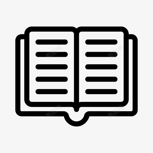 打开书本书签打开图标svg_新图网 https://ixintu.com 书签 打开书本 打开图标 网络用户图标
