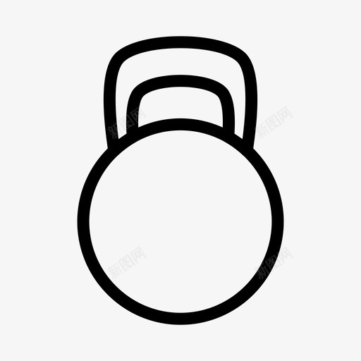 壶铃kg质量图标svg_新图网 https://ixintu.com kg 壶铃 测量 质量 运动
