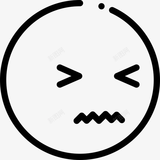 困惑表情4直白图标svg_新图网 https://ixintu.com 困惑 直白 表情4