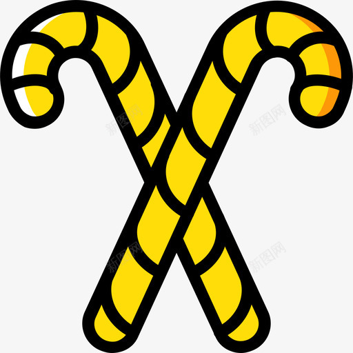 甘蔗糖冬天黄色图标svg_新图网 https://ixintu.com 冬天 甘蔗糖 黄色