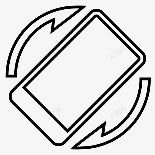 自动定位调整屏幕自动旋转图标svg_新图网 https://ixintu.com 横向 移动用户界面元素 纵向 自动定位 自动旋转 调整屏幕