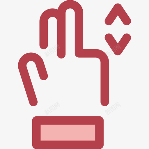 滚动光标9红色图标svg_新图网 https://ixintu.com 光标9 滚动 红色
