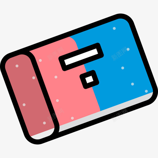橡皮擦办公材料2线颜色图标svg_新图网 https://ixintu.com 办公材料2 橡皮擦 线颜色