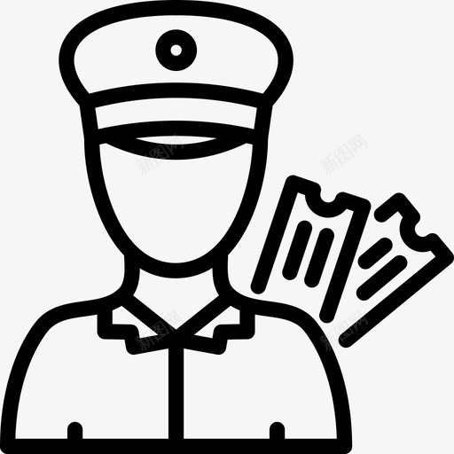 检票员职业图标svg_新图网 https://ixintu.com 检票员 职业