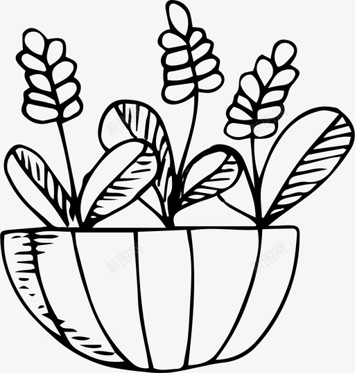 家里的植物树枝花图标svg_新图网 https://ixintu.com 室内花 家里的植物 家里花 树枝 花 花盆