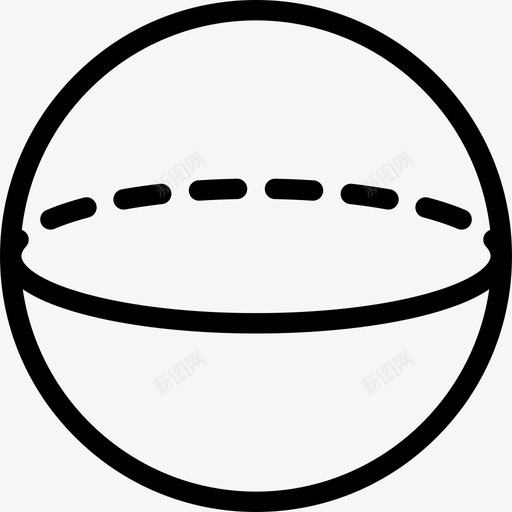 球体形状3线性图标svg_新图网 https://ixintu.com 形状3 球体 线性