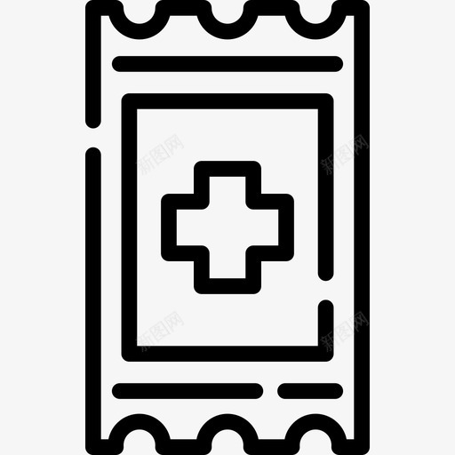 创可贴医用19线性图标svg_新图网 https://ixintu.com 创可贴 医用19 线性