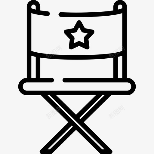 导演椅电影院9直线图标svg_新图网 https://ixintu.com 导演椅 电影院9 直线