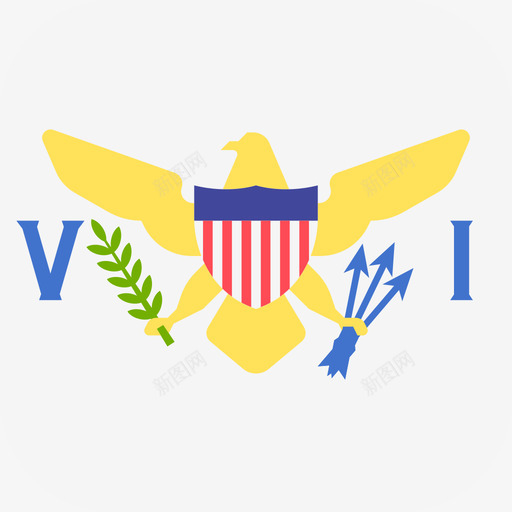 维尔京群岛国际旗帜3圆形方形图标svg_新图网 https://ixintu.com 国际旗帜3 圆形方形 维尔京群岛