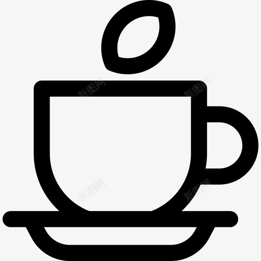 茶杯咖啡厅14号直线型图标svg_新图网 https://ixintu.com 咖啡厅14号 直线型 茶杯