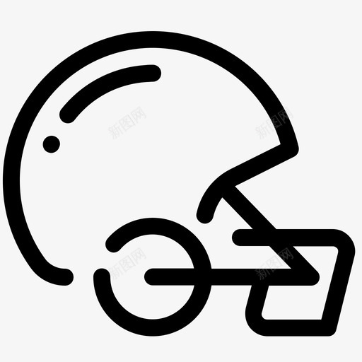 头盔美式足球防守图标svg_新图网 https://ixintu.com 体育 体育活动 头盔 学校q 美式足球 防守