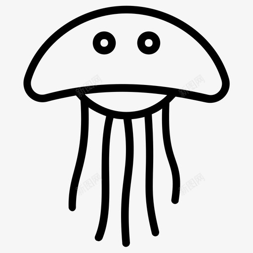 水母盒子水母章鱼图标svg_新图网 https://ixintu.com 水母 海星 海鲜 盒子水母 章鱼 章鱼字形图标 贝类 软体鱼 龙虾