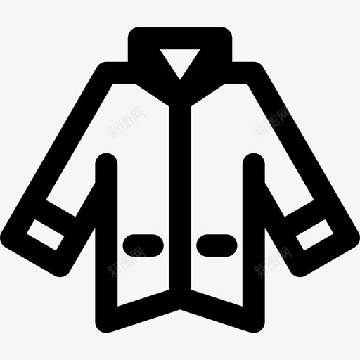 风衣衣服14直纹图标svg_新图网 https://ixintu.com 直纹 衣服14 风衣