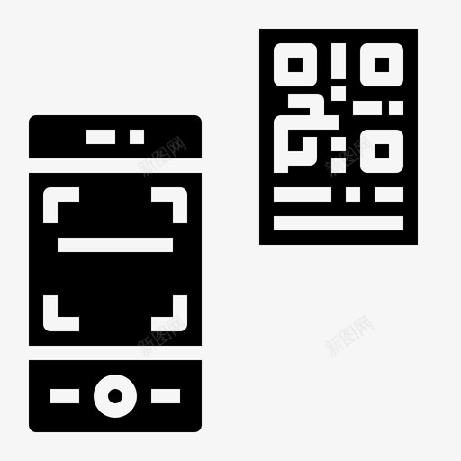 编码二维码扫描图标svg_新图网 https://ixintu.com 二维码 扫描 智能手机 编码 网上购物