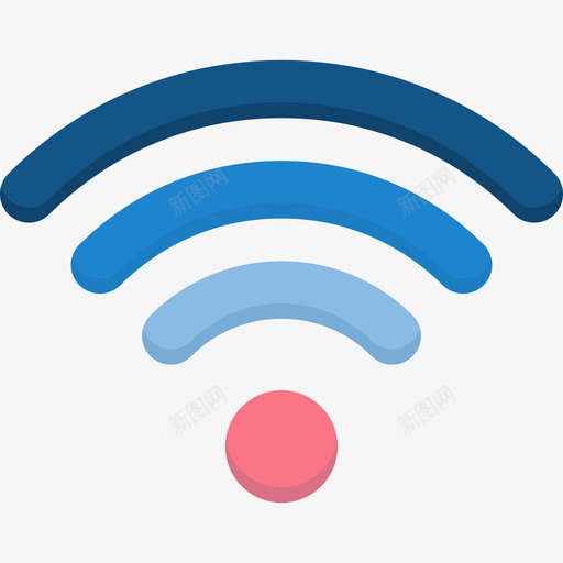 Wifi混合元素4扁平图标svg_新图网 https://ixintu.com Wifi 扁平 混合元素4