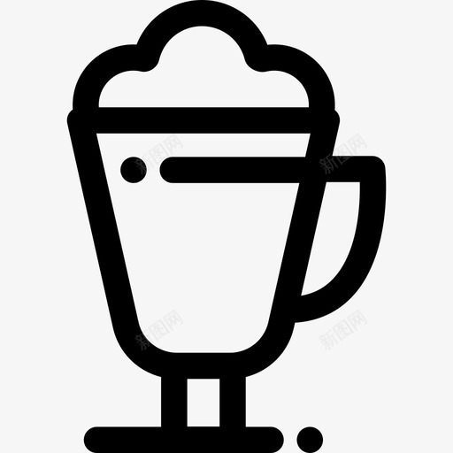 弗拉佩咖啡店22号直线型图标svg_新图网 https://ixintu.com 咖啡店22号 弗拉佩 直线型