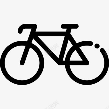 自行车春天的标志直线图标图标