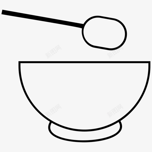 粥碗吃图标svg_新图网 https://ixintu.com 勺子 吃 碗 粥 食物