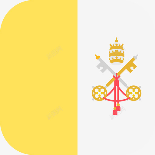 梵蒂冈城国际旗帜3圆形广场图标svg_新图网 https://ixintu.com 国际旗帜3 圆形广场 梵蒂冈城