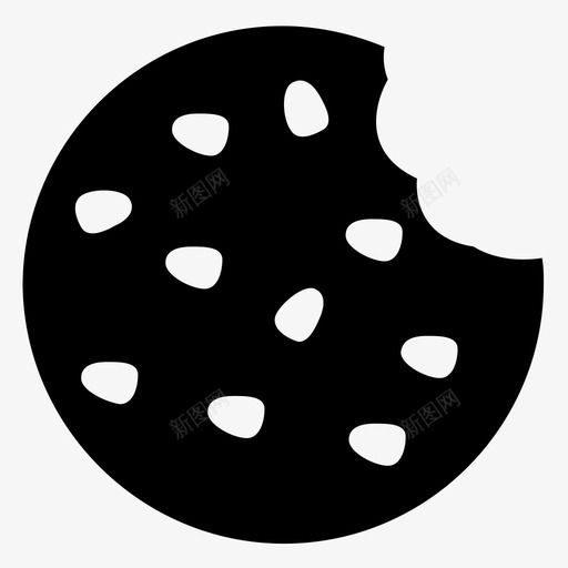 曲奇烘焙项目饼干图标svg_新图网 https://ixintu.com 巧克力曲奇 曲奇 点心 烘焙产品字形图标 烘焙项目 饼干