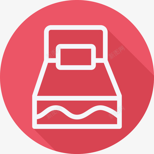床家用电器和家具2圆形扁平图标svg_新图网 https://ixintu.com 圆形扁平 家用电器和家具2 床