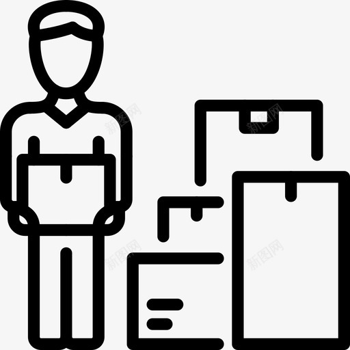 搬运工职业图标svg_新图网 https://ixintu.com 搬运工 职业