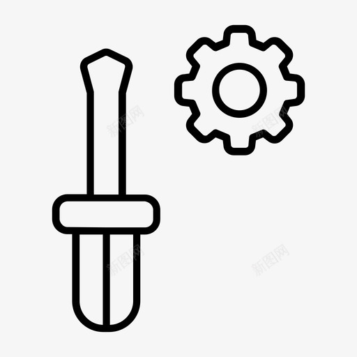 螺丝刀工具劳动薄图标svg_新图网 https://ixintu.com 劳动薄 工具 螺丝刀