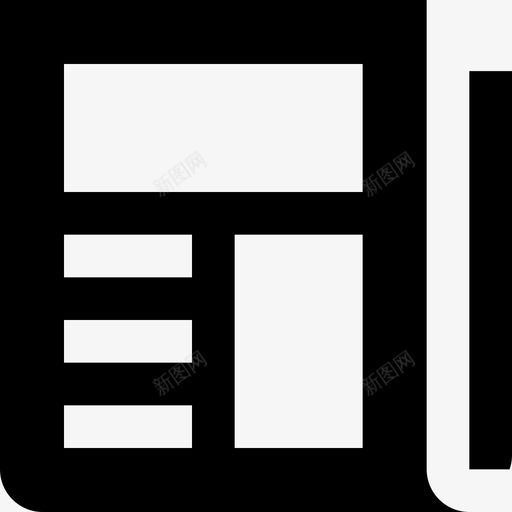 报纸通讯33已填充图标svg_新图网 https://ixintu.com 已填充 报纸 通讯33