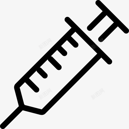 注射器医用26线性图标svg_新图网 https://ixintu.com 医用26 注射器 线性