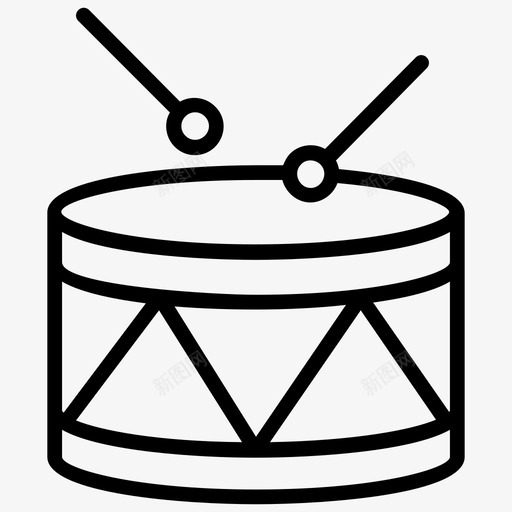 鼓鼓套件鼓演奏图标svg_新图网 https://ixintu.com 乐器 爱好和兴趣线图标 鼓 鼓套 鼓套件 鼓演奏