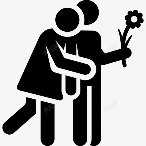 拥抱情人节图案填充图标svg_新图网 https://ixintu.com 填充 情人节图案 拥抱