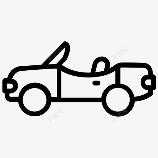 敞篷车汽车无顶车图标svg_新图网 https://ixintu.com 敞篷车 无顶车 汽车 运输 运输线图标