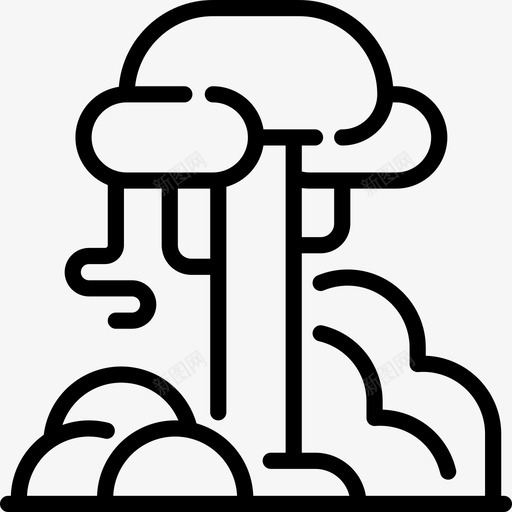 雨林景观21线性图标svg_新图网 https://ixintu.com 景观21 线性 雨林