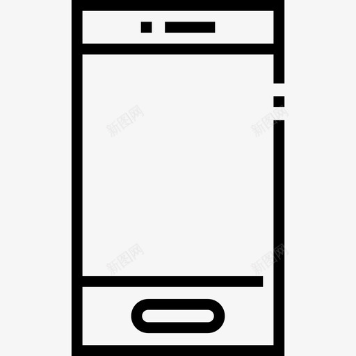智能手机建筑构造3线性图标svg_新图网 https://ixintu.com 建筑构造3 智能手机 线性