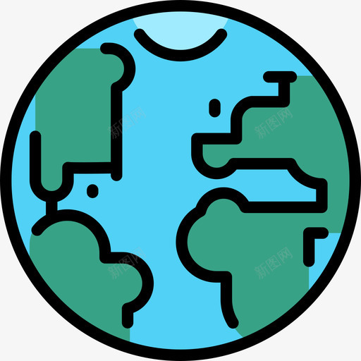 地图和旗帜生态学14线性颜色图标svg_新图网 https://ixintu.com 地图和旗帜 生态学14 线性颜色