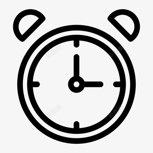 闹钟三点钟时间图标svg_新图网 https://ixintu.com 三点钟 手表 时间 闹钟